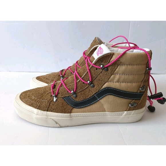 Vans Sk8-Hi Echo DX Shoes Men's 10 Hairy Suede Brown Beige - Picture 3 of 9